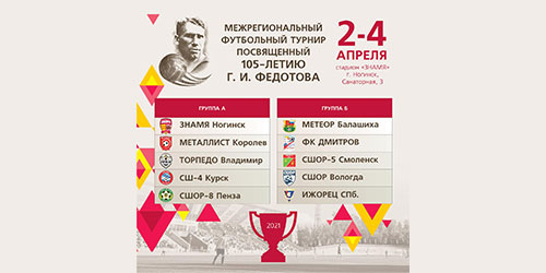 Межрегиональный футбольный турнир, посвященный 105-летию Г. И. Федотова, среди юношей 2007 г. р.